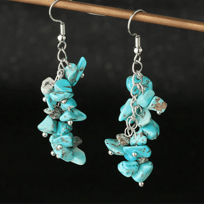 Boucles d'oreilles - turquoise -Aurenergie FitYoga