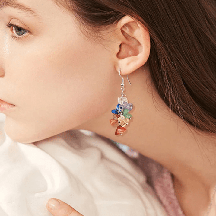 Boucles d'oreilles - 7 chakras - Aurenergie FitYoga