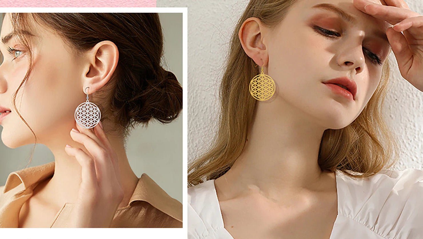 Boucles d'oreilles - Fleur de Vie - Aurenergie FitYoga