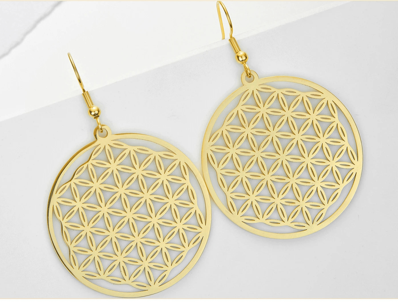 Boucles d'oreilles - Fleur de Vie - Aurenergie FitYoga
