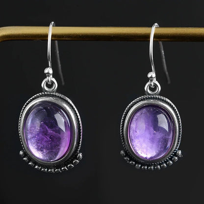 Boucles d'oreilles vintage | Améthyste - Aurenergie FitYoga