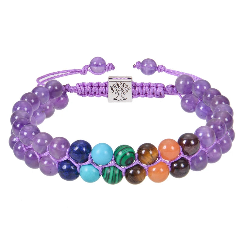 Bracelet 7 chakras | Perles naturelles