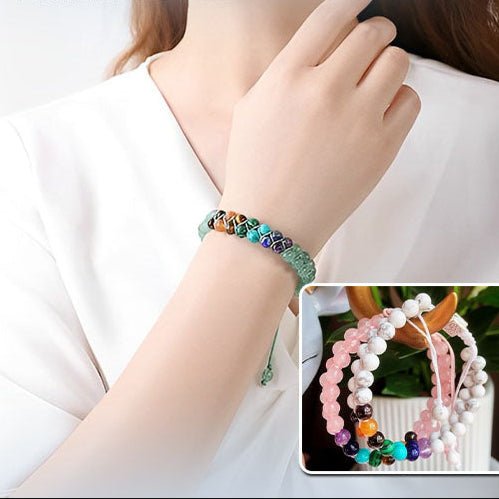 Bracelet 7 chakras | Perles naturelles - Aurenergie FitYoga