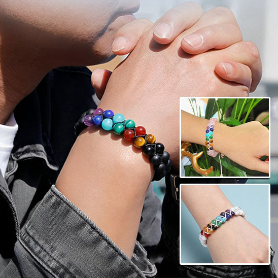 bracelet 7 chakras poignet homme