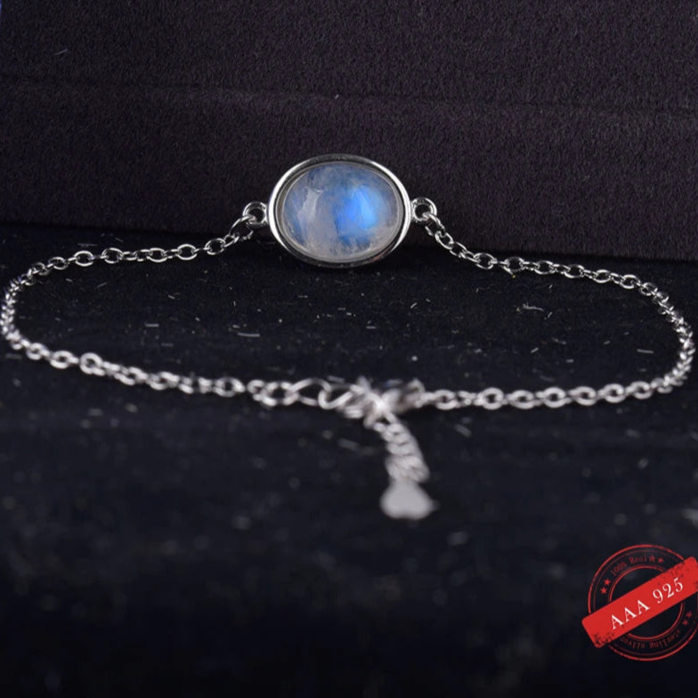 bracelet femme argent cabochon pierre de lune