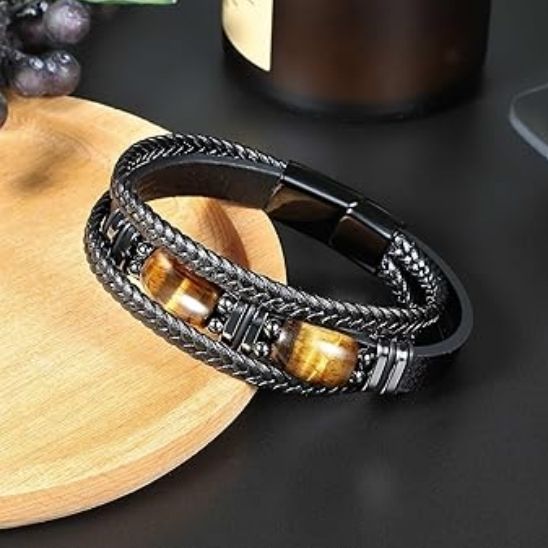 Bracelet homme | Oeil de tigre - Aurenergie FitYoga