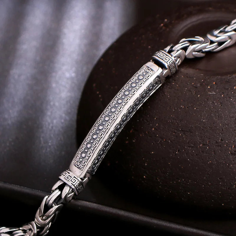 bracelet homme argent design zen