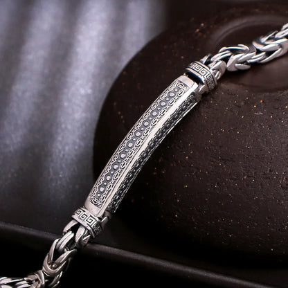 bracelet homme argent design zen