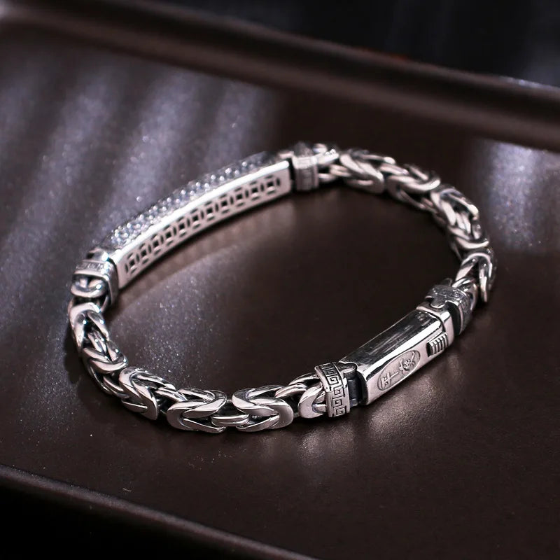 bracelet homme argent design zen