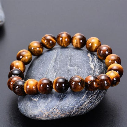 Bracelet oeil de tigre | Perles naturelles - Aurenergie FitYoga