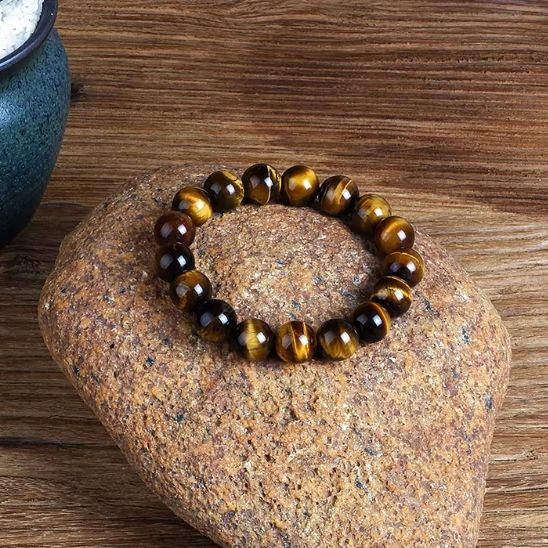 Bracelet oeil de tigre | Perles naturelles - Aurenergie FitYoga