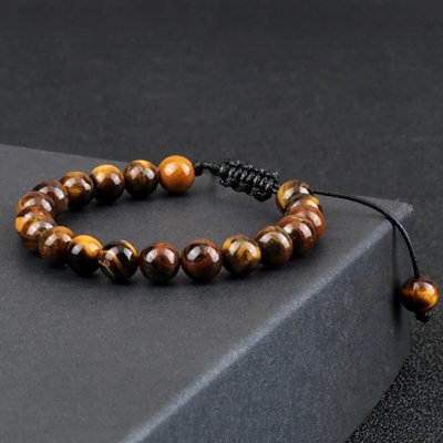 bracelet perle homme oeil de tigre anti stress