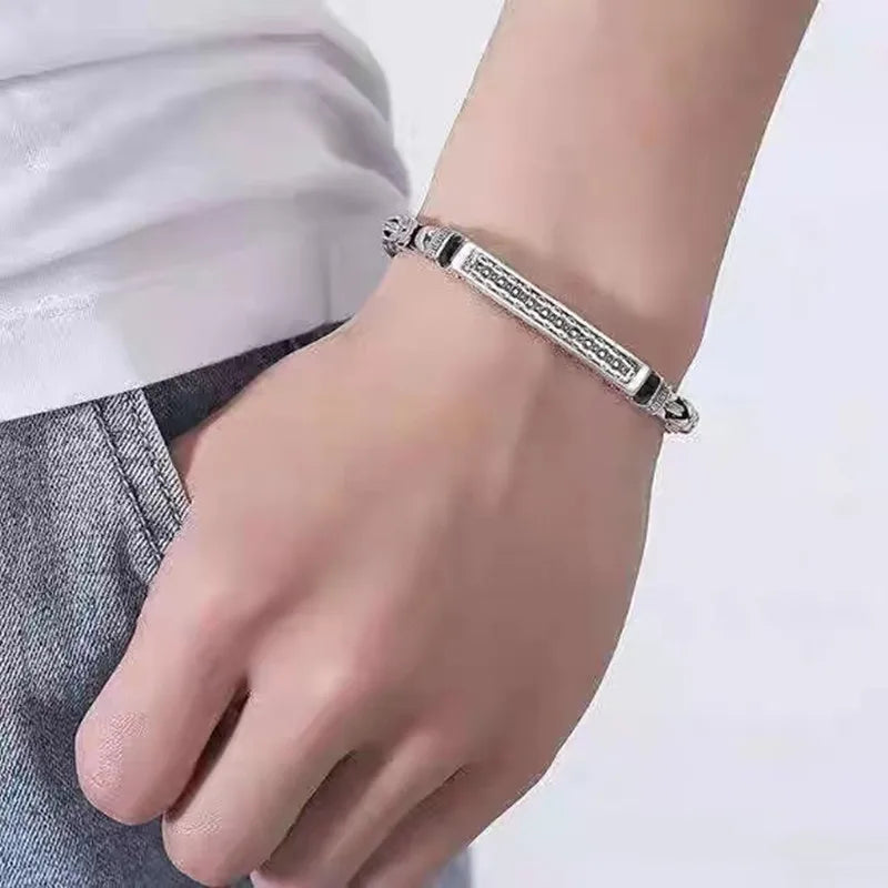 bracelet homme argent design zen