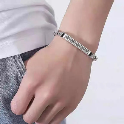 bracelet homme argent design zen