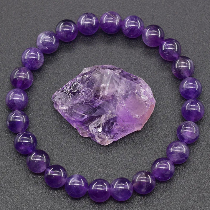 bracelet pierre naturelle perles amethyste