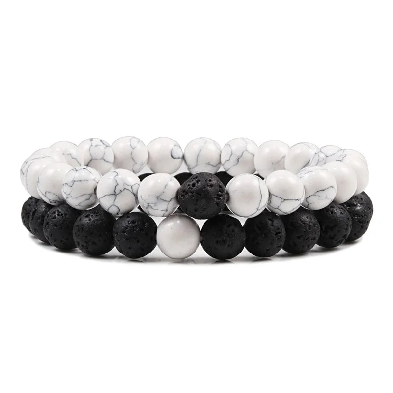 Bracelets pierre naturelle | Couple - Aurenergie FitYoga
