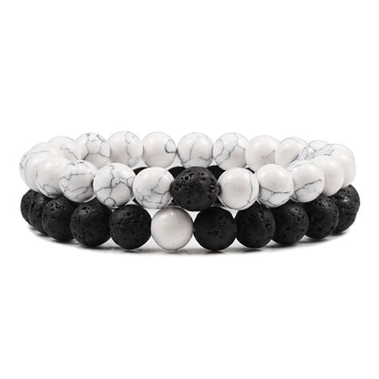 Bracelets pierre naturelle | Couple - Aurenergie FitYoga