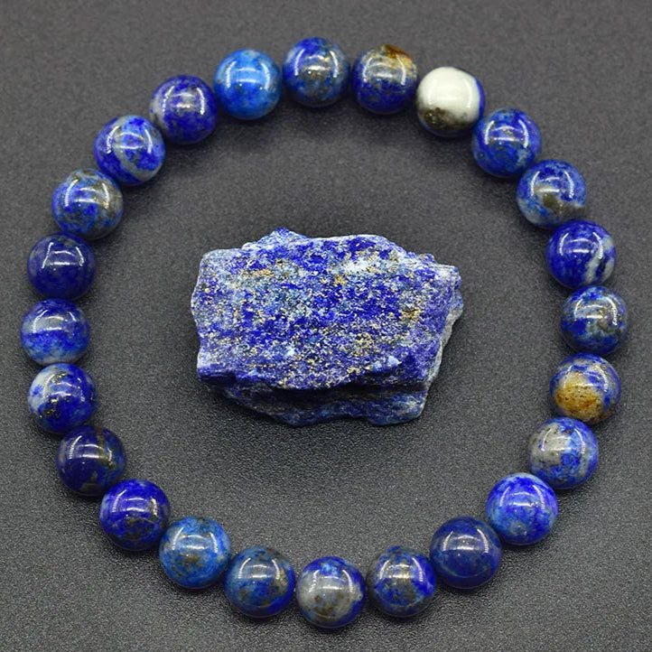 bracelet pierre naturelle perles lapis lazuli