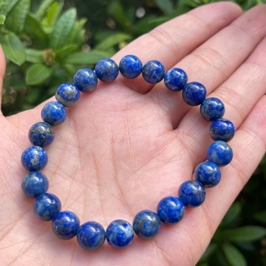 bracelet pierre naturelle perles lapis lazuli