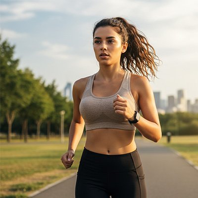 Brassière de Sport femme running beige