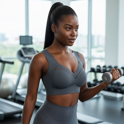 Brassière femme sport Grise