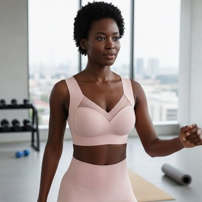 Brassière femme sport rose