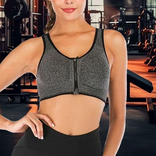 Brassières sport femme Zippé fitness yoga