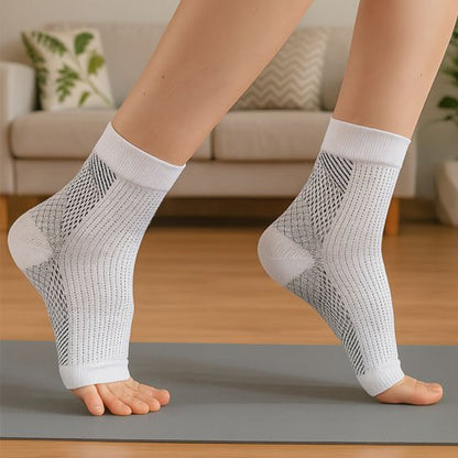 Chaussette de compression ouverte aux orteils coupe cheville