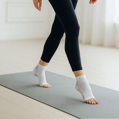 Chaussette de compression yoga coupe cheville ouvertes aux orteils