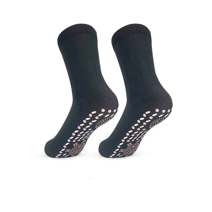 Chaussette massage pied noire avec picots de réflexologie plantaire