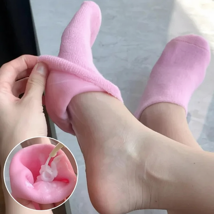 Chaussette massage pied rose gel intérieur silicone