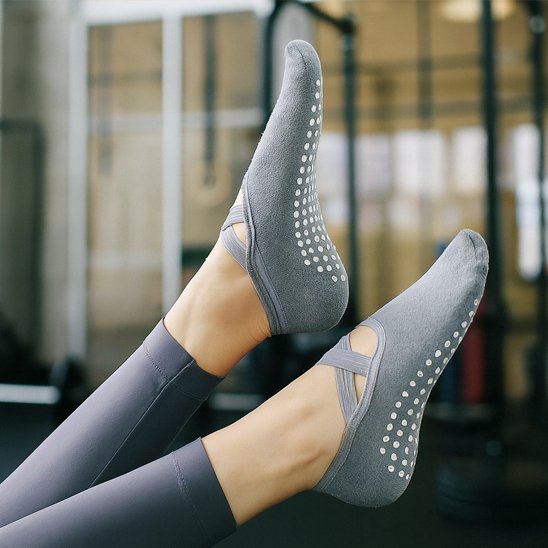 Chaussette yoga grise