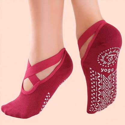 Chaussette yoga rose antidérapante
