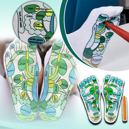 chaussettes massage réflexologie plantaire bâton