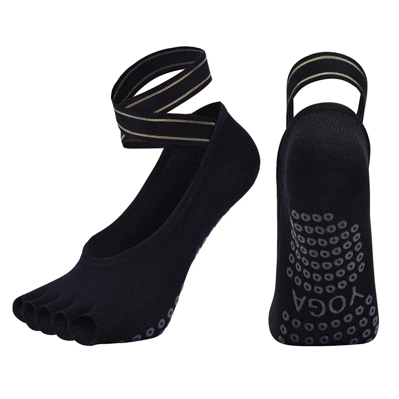 Chaussettes yoga antidérapantes - vue semelle picots antidérapants YOGA en silicone
