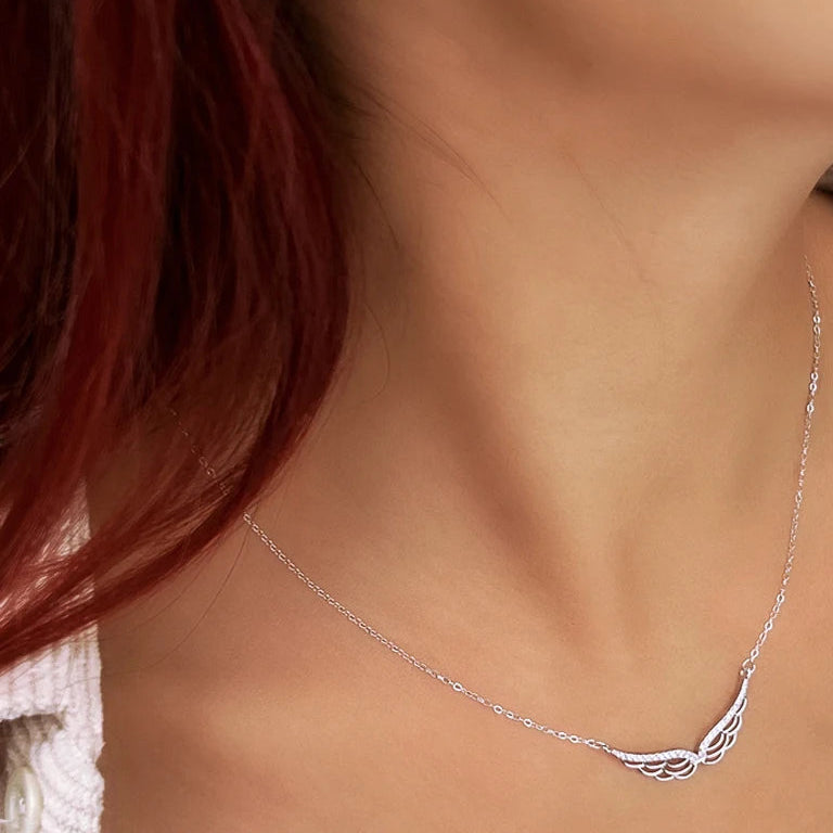 Collier femme argent sterling 925 ailes d'ange 