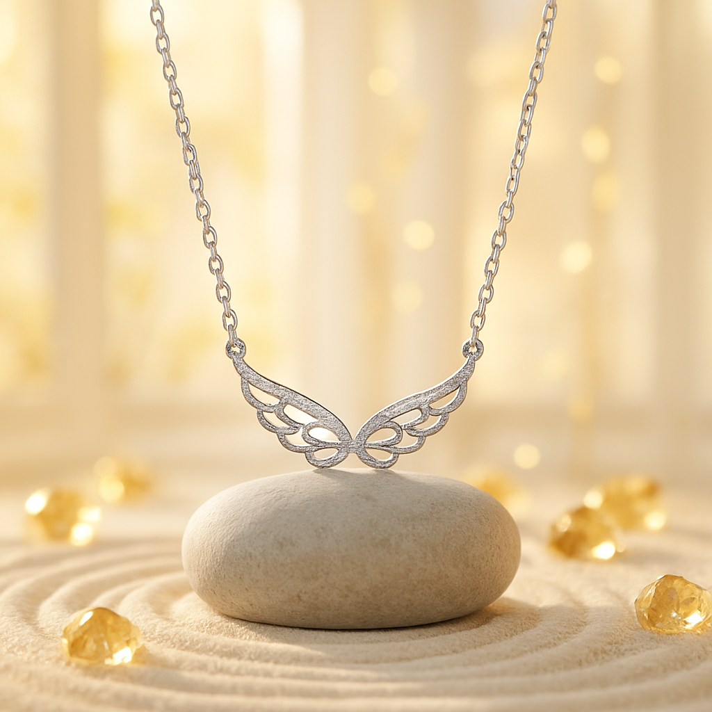 Collier femme argent sterling 925 ailes d'ange 