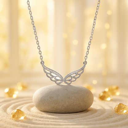 Collier femme argent sterling 925 ailes d'ange 