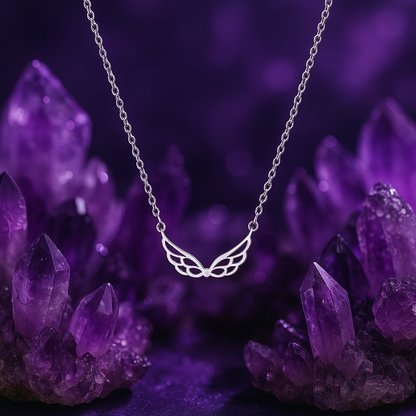 Collier femme argent sterling 925 ailes d'ange 