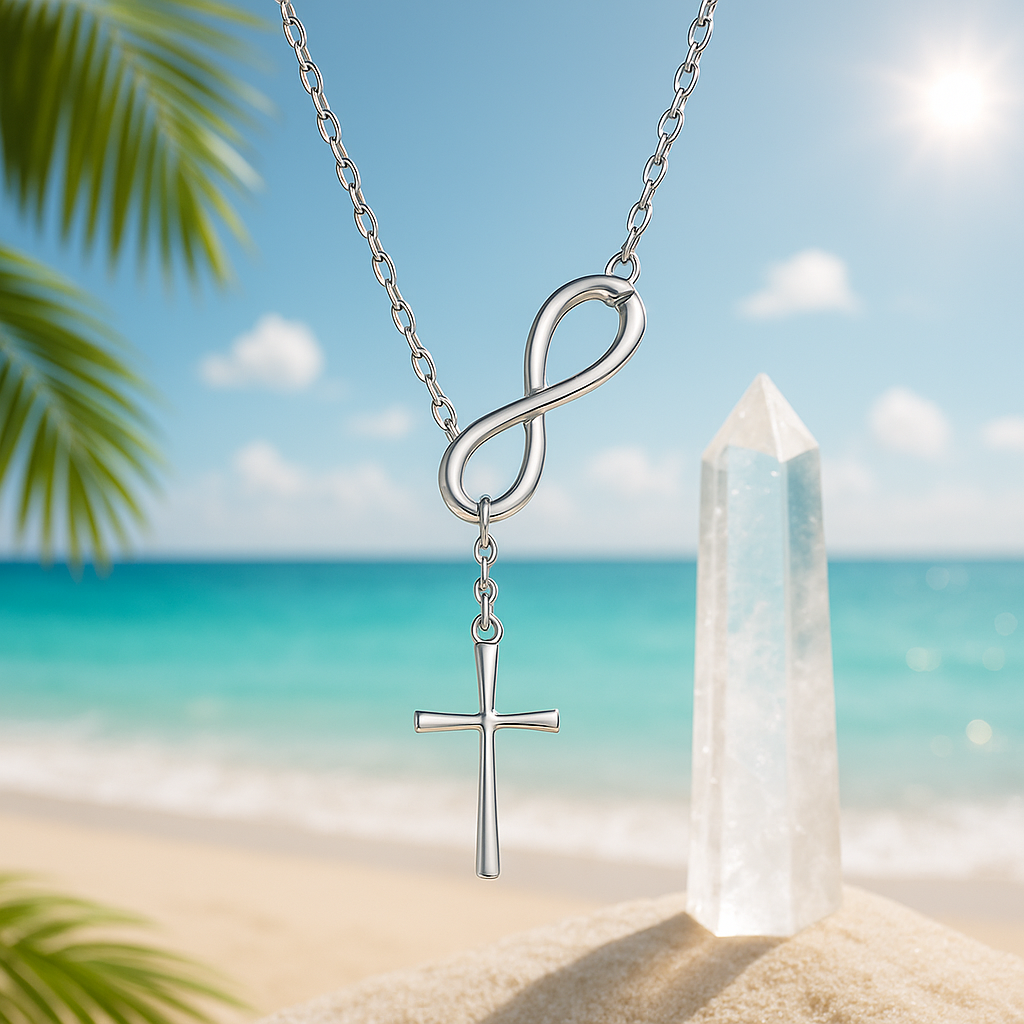 collier femme argent infini croix