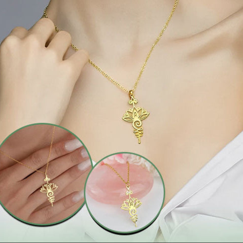 collier-fleur-de-lotus-acier-inoxydable