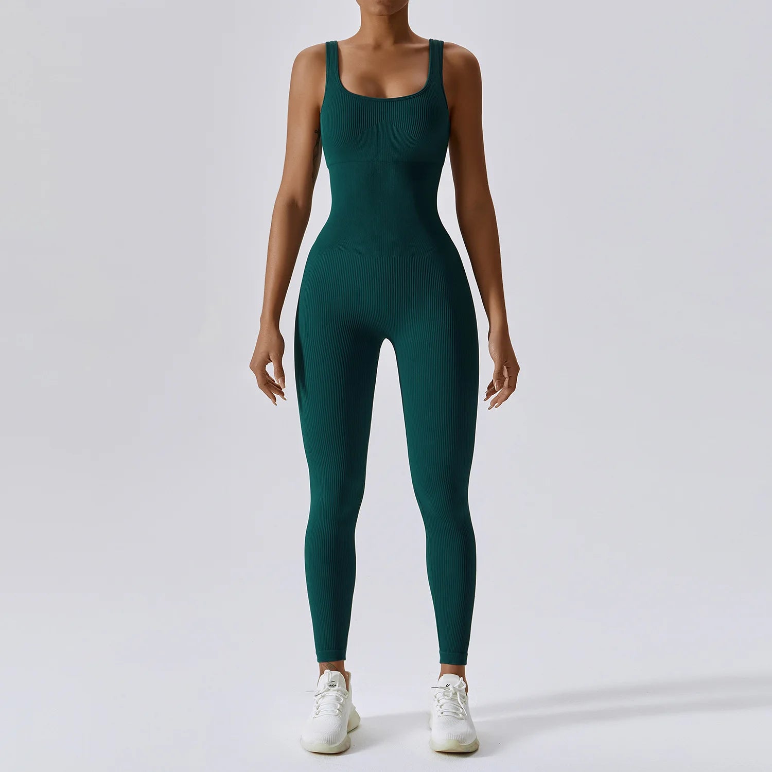 Combinaison yoga femme vert olive pour le sport  body pour fitness yoga gym stretch