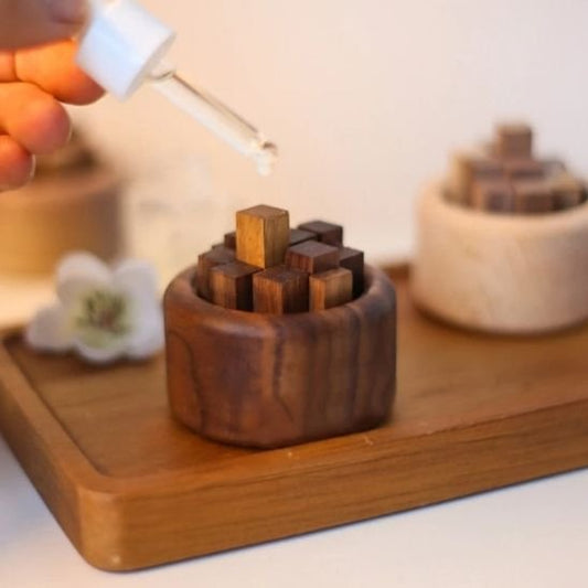 Diffuseur huile essentielle en bois brun