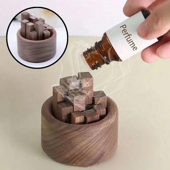 Diffuseur huile essentielle en bois naturel zen