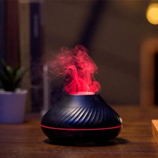 Diffuseur D’huiles Essentielles Kinscoter – Effet Flamme Noir, 4 Pouces