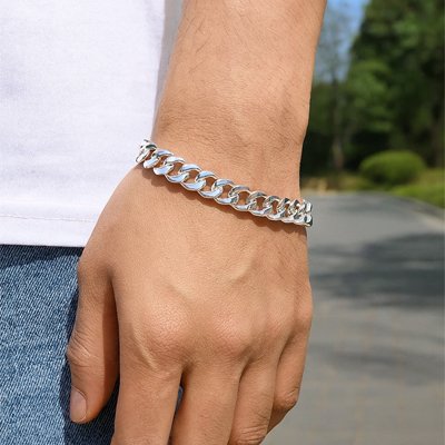 gourmette homme argent