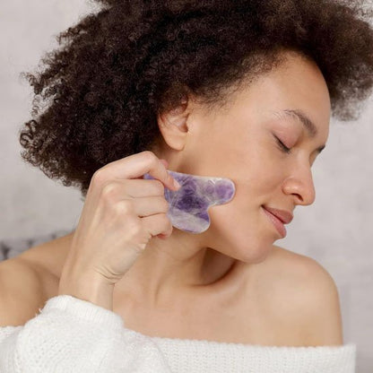 gua sha améthyste soin du visage anti-ride apaisant