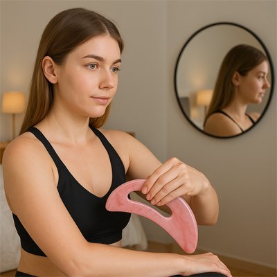 Gua sha corps femme massage relaxant