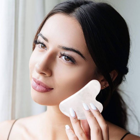 gua sha quartz rose anti-stress liftant rafraîchissant
