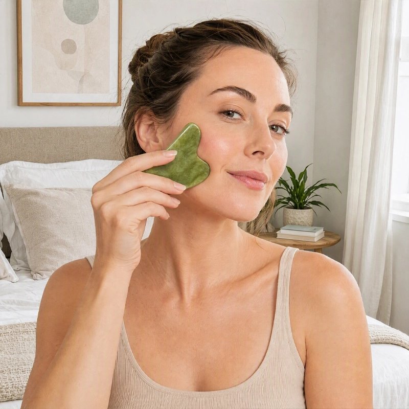 Gua sha jade naturel soin femme